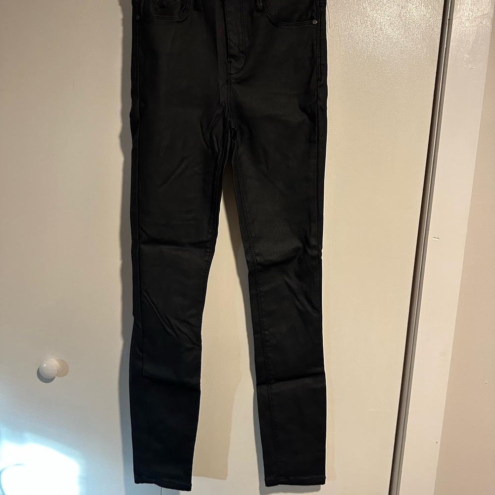 Classic Black Waxed Women's Jeans